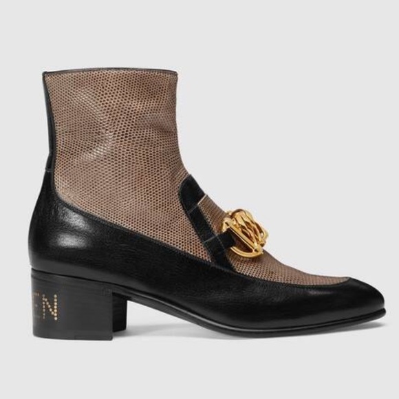 BNIB Gucci Quentin lizard boots size 37 - Picture 1 of 9